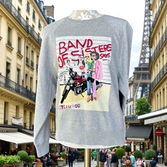 Zadig & Voltaire Tops - Zadig & Voltaire Band of Sisters Graphic Sweatshirt RARE HTF ~ size Small